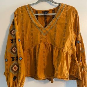 Aztec baby doll cut shirt